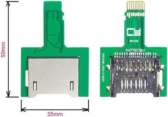 Alt view image 2 of 7 - Aomoproing TF Micro SD Male Extender to SD Card Female Extension Adapter PCBA SD/SDHC/SDXC UHS-III UHS-3 UHS-2