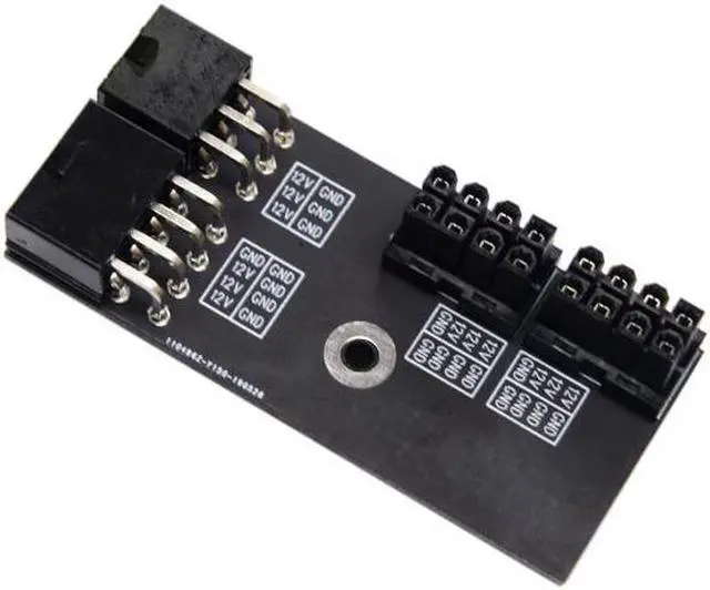 Alt view image 2 of 7 - Aomoproing  Dual ATX 8Pin Female to 6+8pin Male 180 Degree Angled Power Adapter for NVIDIA 3080 3090 Graphics Card GPU