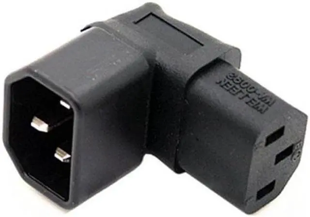 Alt view image 4 of 7 - Aomoproing  IEC Male C14 to Up Direction Right Angled 90 Degree IEC Female C13 Power Extension Adapter