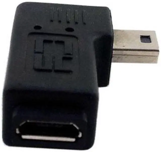 Alt view image 2 of 7 - Aomoproing  90 Degree Right Angled Mini USB Male to Micro USB Female Data Sync Power Adapter