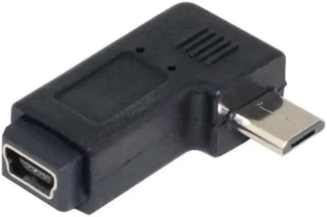 Alt view image 6 of 7 - Aomoproing  90 Degree Left Angled MINI USB Female to Micro USB Male Data Sync Power Adapter