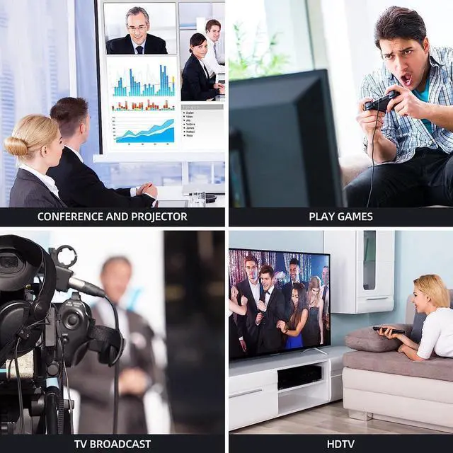 Alt view image 4 of 7 - 8K Fiber Optic HDMI Cable Braided Nylon 16FT/5M, Ultra High Speed 48Gbps Supports 8K@60Hz, 4K@120Hz Dynamic HDR, eARC, Dolby Atmos, for HDTV Monitor RTX 3090 Xbox Series X PS5 ect - (Black+White)