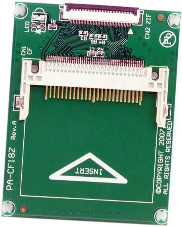 Alt view image 7 of 7 - Aomoproing  1.8" Compact Flash CF Memory Card to CE Ipod ZIF SSD HDD Adapter with 2 Cables