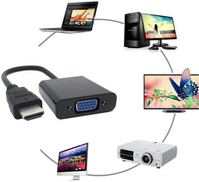 Alt view image 4 of 7 - Aomoproing  hdmi input to VGA female output projectors monitors adapter PC Laptop Black