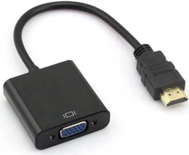 Alt view image 7 of 7 - Aomoproing  hdmi input to VGA female output projectors monitors adapter PC Laptop Black