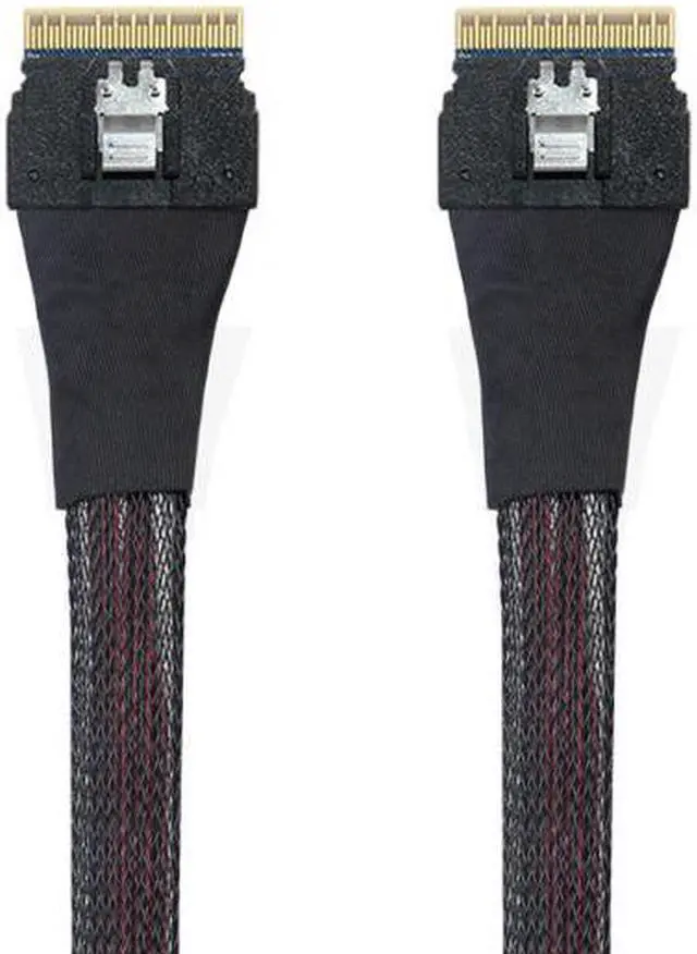 Alt view image 3 of 7 - Aomoproing  PCI-E Slimline SAS 4.0 SFF-8654 8i 74pin Host to SFF-8654 74Pin Slim SAS Target Cable 50cm