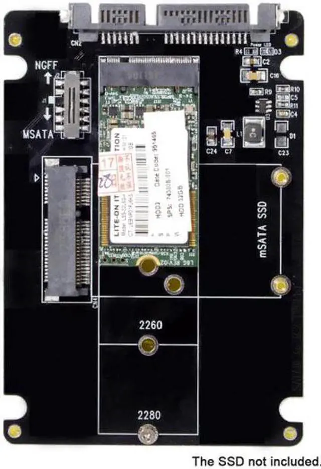 Main image of Aomoproing Combo M.2 NGFF B-key & mSATA SSD to SATA 3.0 Adapter Converter Case Enclosure with Switch