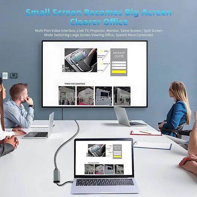 Alt view image 6 of 7 - USB C Hub 7 in 1 Multiport Adapter with 4K HDMI Dongle, USB-C Port, 100W PD, SD/TF Card Reader, USB2.0, USB3.0, USB C Docking Station for MacBook Mac Pro/Air and Other Type C Laptops