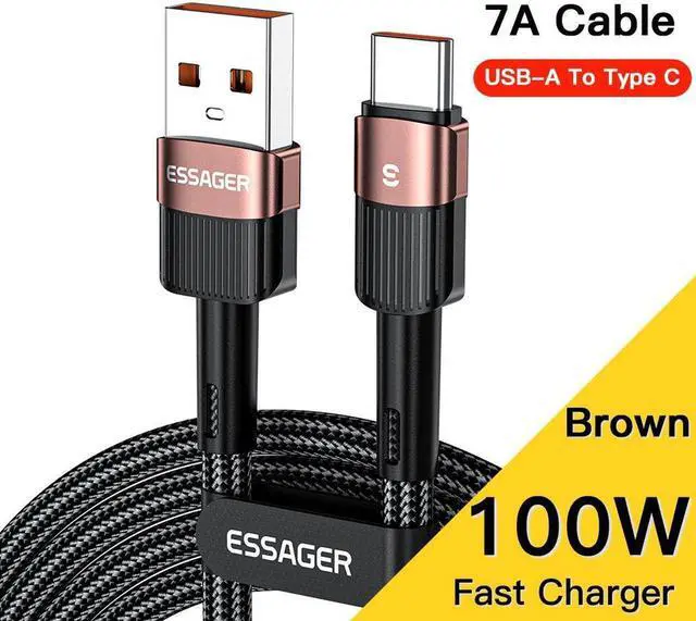 Main image of 100W PD USB C Cable [1Pack 3.3FT], USB-A to USB-C Cable 7A Fast Charging Cable, Braided USB C Male to USB Male Cable for Power Bank, Galaxy S23, iPad Pro iPad Mini S22 S21 Z Flip, etc.