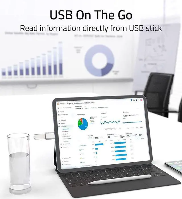 Alt view image 6 of 7 - USB C to USB Adapter Pack of 2 USB C Male to USB3 Female Adapter Compatible with MacBook Pro 2021 iMac iPad Mini 6/Pro MacBook Air 2022 and Other Type C or Thunderbolt 4/3 Devices Space (Silver)