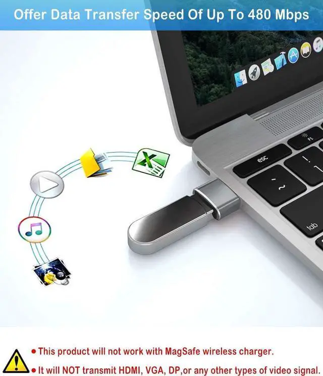 Alt view image 4 of 6 - USB to USB C Adapter 4 Pack,Type C Female to A Male Charger Converter for Apple Watch Ultra iWatch 8 7,iPhone 15 14 13 12 11 Pro Plus Max,Airpods,iPad 9 10 Air 5 Mini 6,Samsung Galaxy S23 S22 (Grey)