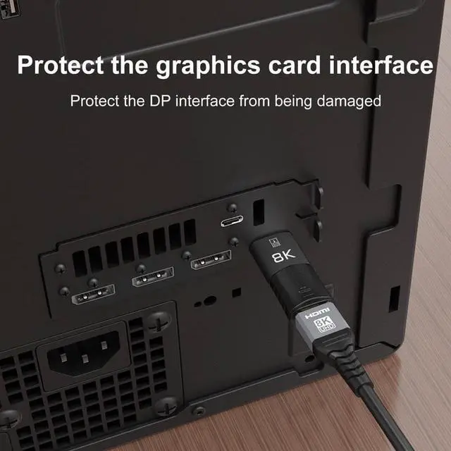 Alt view image 2 of 7 - 8K DisplayPort to HDMI-compatible Adapter, Display Port Converter Male To Female DP To HDMI-Compatible TV Cable Adapter