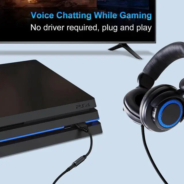 Alt view image 4 of 6 - USB to 3.5mm Jack Audio Adapter External Sound Card USB-A to Audio Jack Adapter with Aux Stereo Converter Compatible with Headset PC Windows Laptop Mac Desktops for PS4 and More Device (Black)