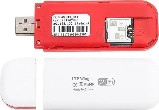 Alt view image 2 of 7 - 4G LTE USB WiFi Modem Portable 4G Router with SIM Card Slot High Speed Portable Travel Hotspot Mini Router Unlocked 4G Dongle