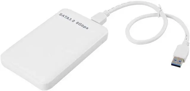 Alt view image 2 of 3 - SSD Case 2.5inch SATA to USB 3.0 Hard Drive Enclosure for SSD Disk HDD Box Case Support UASP HD External Hard Disk cover (White)