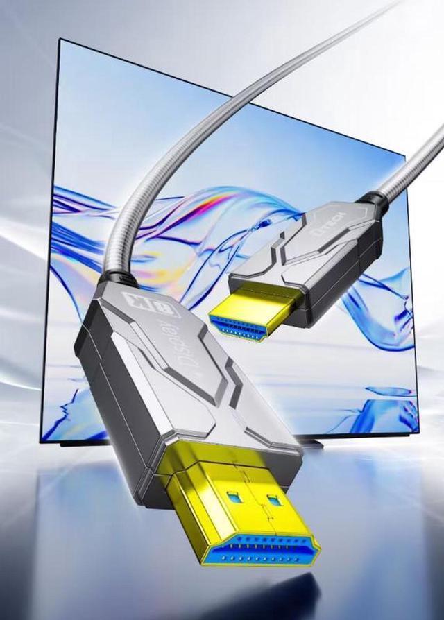 Alt view image 3 of 7 - Fiber Optic HDMI 2.1 Cable, in Wall - 48Gbps Outdoor Armoured HDMI 2.1 Cable 8K@60Hz,4K@120Hz Dynamic HDR, eARC for RTX 3080/3090 Xbox Series X PS5 Denon AV Receiver L-G Sam-sung S-ony TV 150 ft.