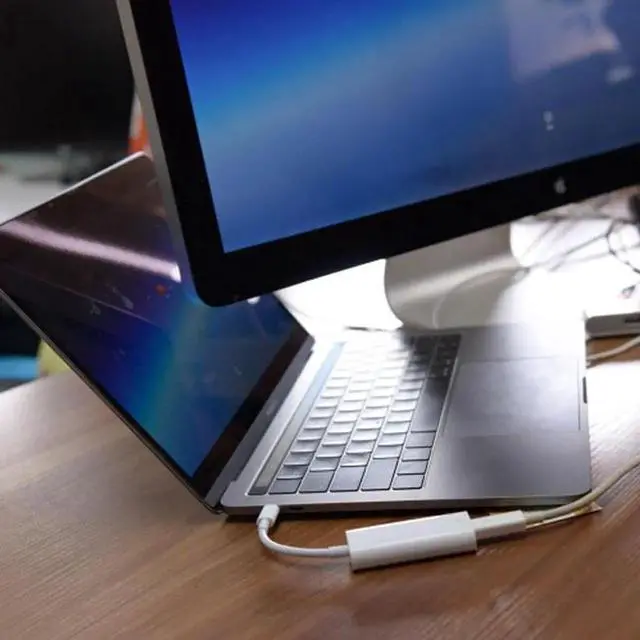 Alt view image 7 of 7 - Aomoproing 40Gbps USB-C Thunderbolt 3 USB4 Port to Thunderbolt 2 Adapter for 2016 Macbook Pro Display MC914 & Hard Disk TB-026