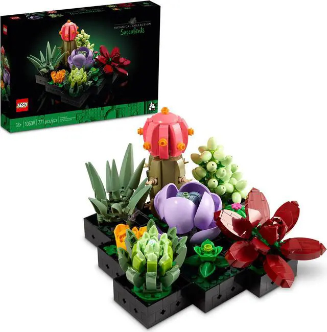 Main image of LEGO Icons Succulents 10309 Artificial Plants Set for Adults, Home Décor, Birthday and Mother's Day Gift, Creative Housewarming Gifts, Botanical Collection