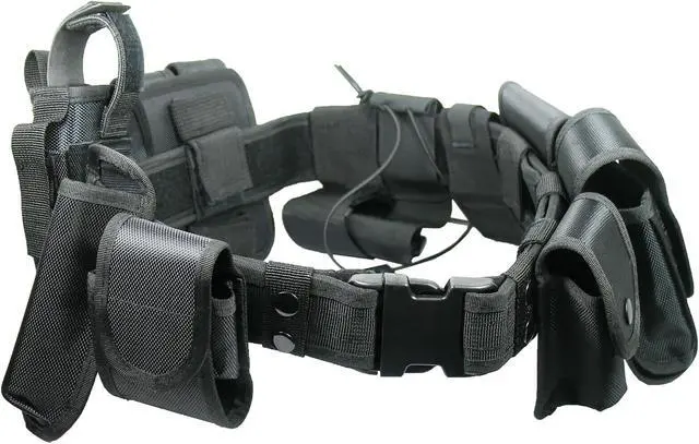 Main image of Black Tactical Nylon police Security Guard Duty Belt Utility Kit