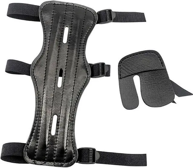 Main image of Archery Arm Guard Finger Guard Protector Leather Adjustable Bow Shooting Target