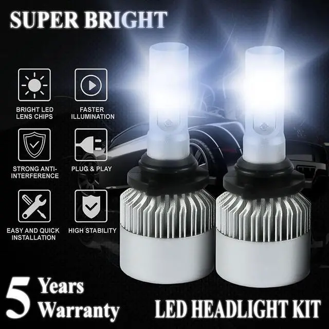 Main image of 9006 HB4 LED Headlights Bulbs Lamp Fog Light Hi/Lo Beam HID Xenon 2000W 300000LM