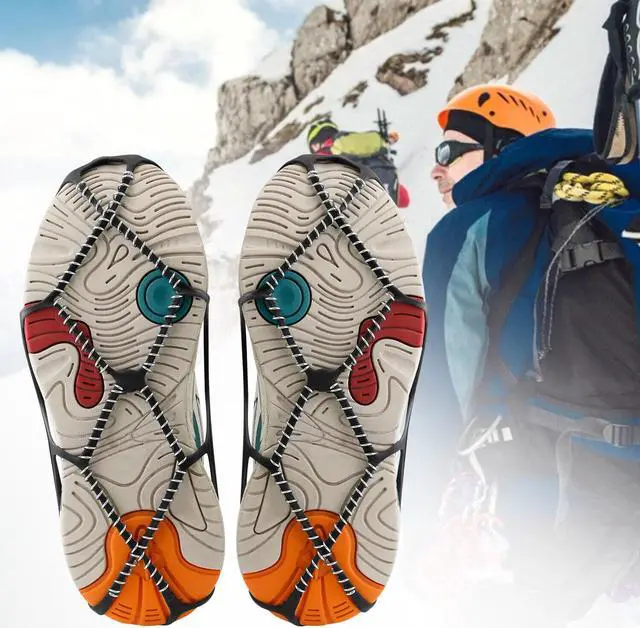 Main image of Ice Snow Grippers Anti Slip For Winter Shoes Boots Spikes Grips Crampon Chains