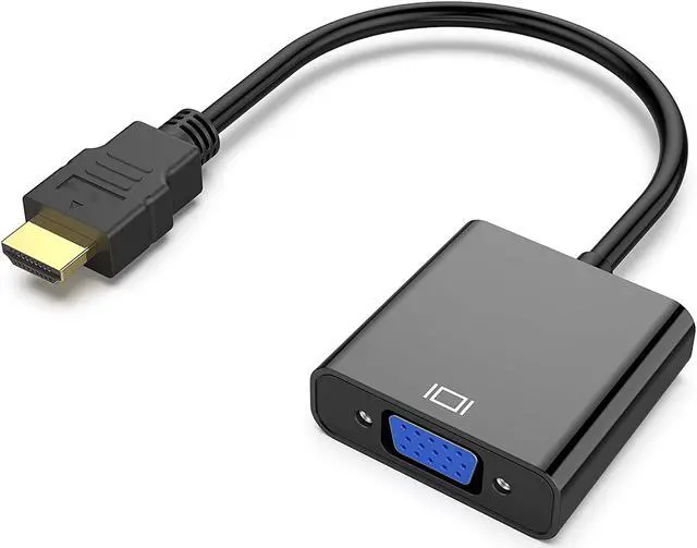 Main image of HDMI to VGA with Audio, Gold-Plated Active HDMI to VGA Adapter (Male to Female) with Micro USB Power Cable & 3.5mm Audio Cable
