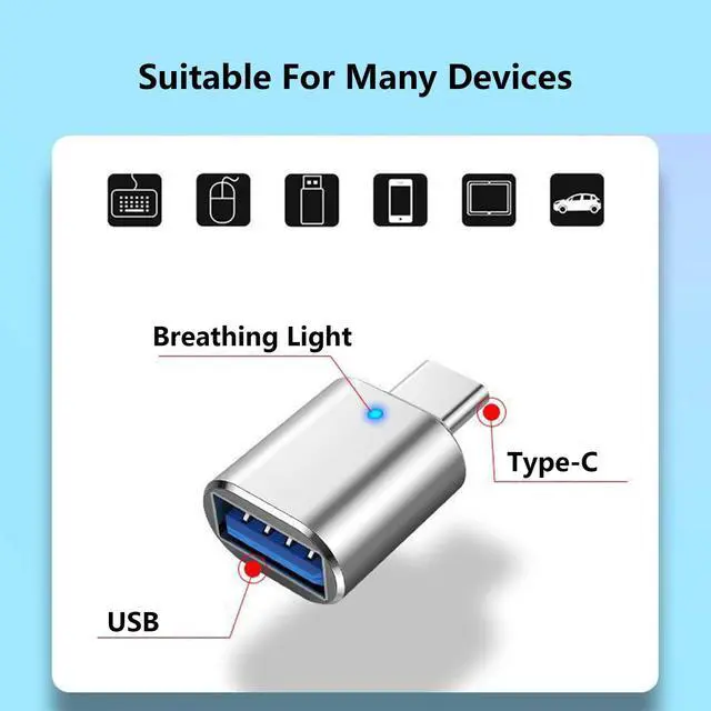 Alt view image 2 of 4 - USB C to USB Adapter 2-Pack High-Speed Data Transfer, USB-C to USB 3.0 Female Adapter