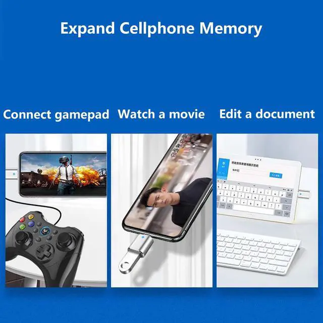 Alt view image 4 of 4 - USB C to USB Adapter 2-Pack High-Speed Data Transfer, USB-C to USB 3.0 Female Adapter