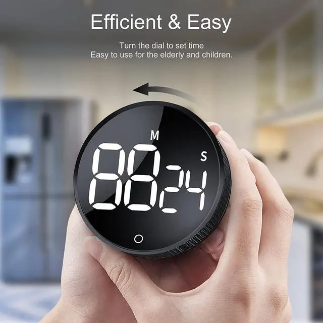 Alt view image 3 of 5 - Digital Kitchen Timer Magnetic Countdown Countup Timer with Large LED Display Easy for Cooking and for Seniors and Kids to Use