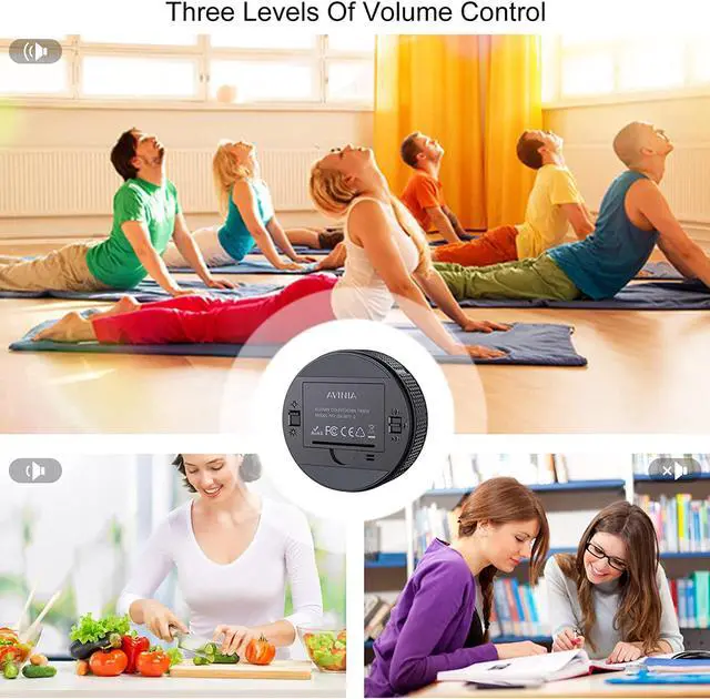 Alt view image 4 of 5 - Digital Kitchen Timer Magnetic Countdown Countup Timer with Large LED Display Easy for Cooking and for Seniors and Kids to Use