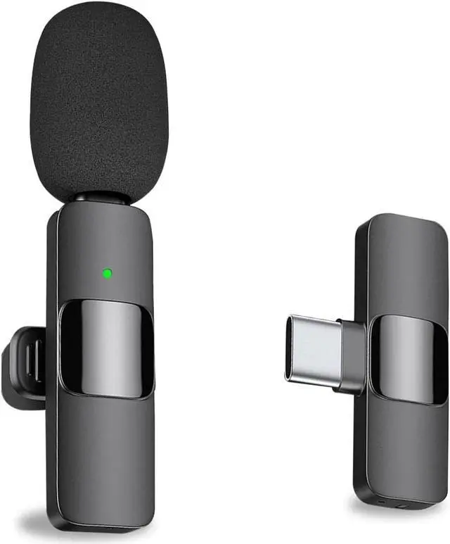 Main image of Professional Wireless Lapel Microphone for Android Computer - Cordless Omnidirectional Condenser Recording Mic with USB C Interface for Interview Video Podcast Vlog YouTube