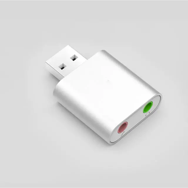 Alt view image 3 of 4 - USB to Audio External Stereo Sound Adapter with 3.5mm Headphone and Microphone Jack for USB Audio Device, Windows, Mac, Linux, PC, Laptops, Desktops