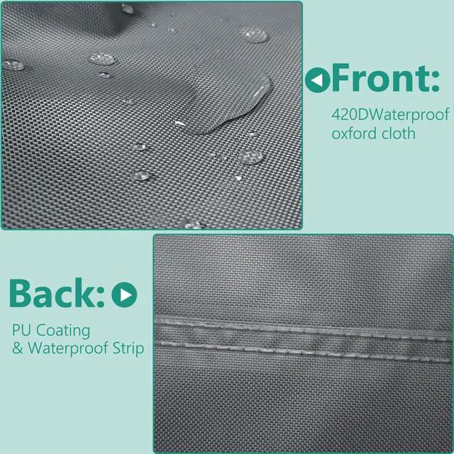 Alt view image 5 of 7 - Heavy Duty Waterproof 4 Wheeler Cover, Rip Resistant Night Quad Four Wheeler ATV Cover with Advanced Waterproofing