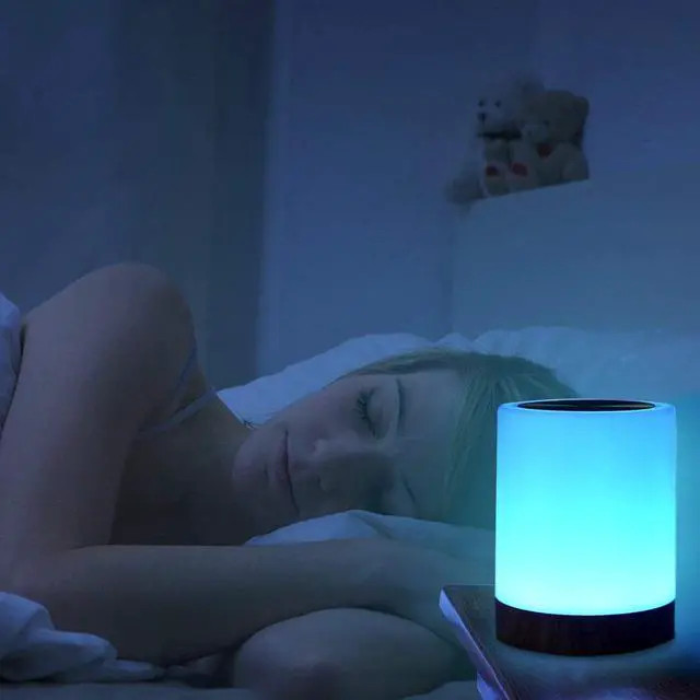 Alt view image 7 of 7 - Table Lamp Bedside Touch Control Lamp for Bedroom Modern Design Smart Nightstand Desktop LED Lamps Portable for Read