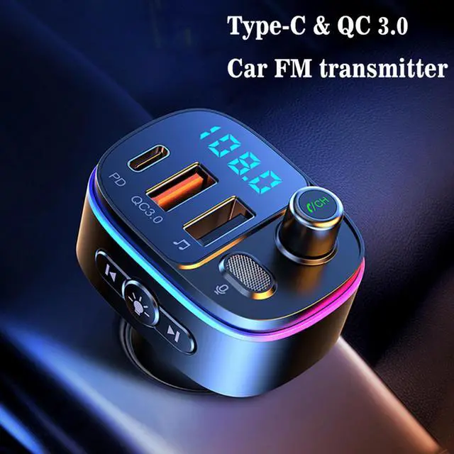 Main image of Bluetooth FM Transmitter for Car PD & QC3.0 Quick Charging Bluetooth Car Adapter