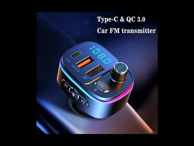 Alt view image 2 of 2 - Bluetooth FM Transmitter for Car PD & QC3.0 Quick Charging Bluetooth Car Adapter