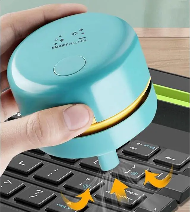 Alt view image 4 of 7 - Mini Portable Handheld Cordless Tabletop Crumb Sweeper Desktop Vacuum Cleaner, Cleaning Hairs, Crumbs, Computer Keyboard