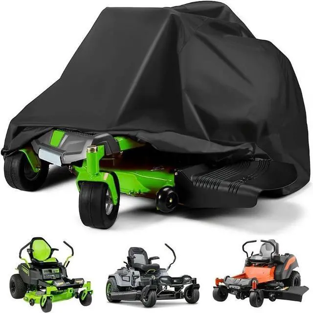 Main image of Black Riding Mower Cover, All Weather Waterproof Outdoor Lawn Mower Protector