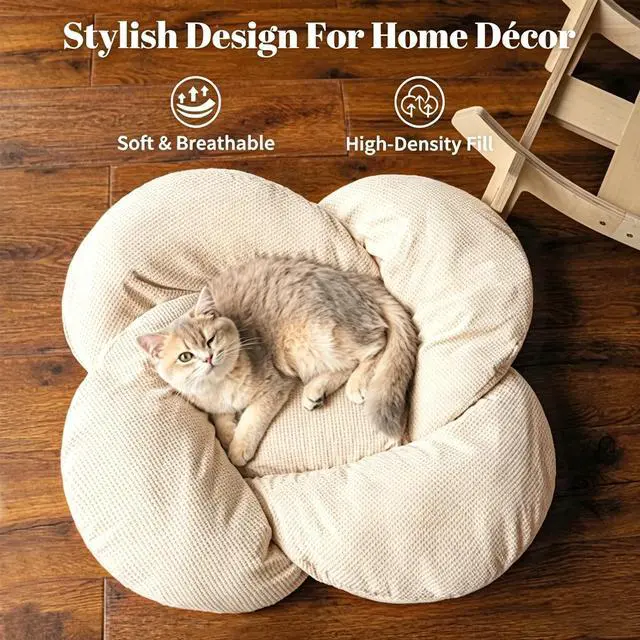 Main image of Wooden Pet House, Sturdy Thickened Indoor Outdoor Pet Shelter, Breathable Comfortable Sleeping Sofa Bed