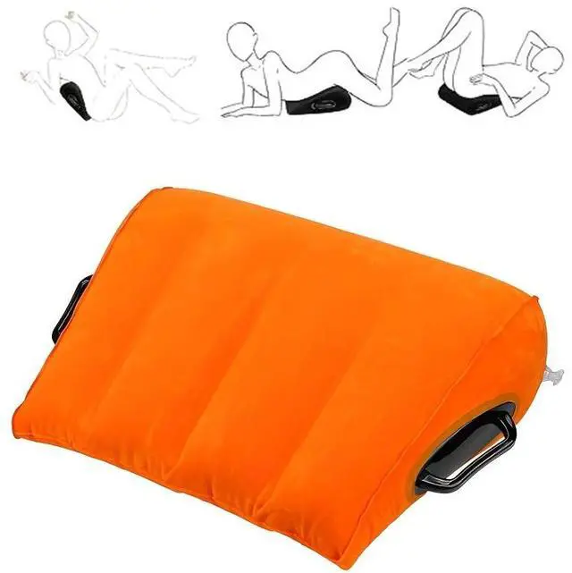 Main image of Inflatable Positioning Wedge Pillow with Handles, Portable Body Support Cushion for Body Position, Relaxation & Support, Lightweight Inflatable Wedge Cushion for Home Use
