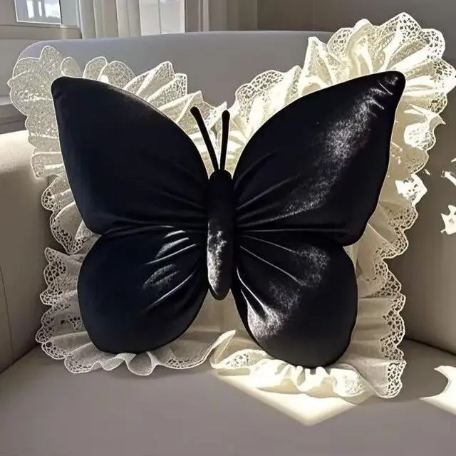 Main image of Plush Butterfly-Shaped Throw Pillows, Soft Cute Decorative Cushions for Bedroom Sofa Decoration, Fun Stylish Home Furnishings, Premium Plush Gift Pillow