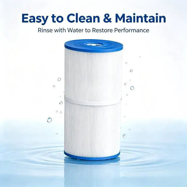 Main image of Spa Filter Cartridge, Pleated Hot Tub Replacement Filter, Reusable Washable Spa Pool Filter for Swimming Pool & Hot Spring Bathtub