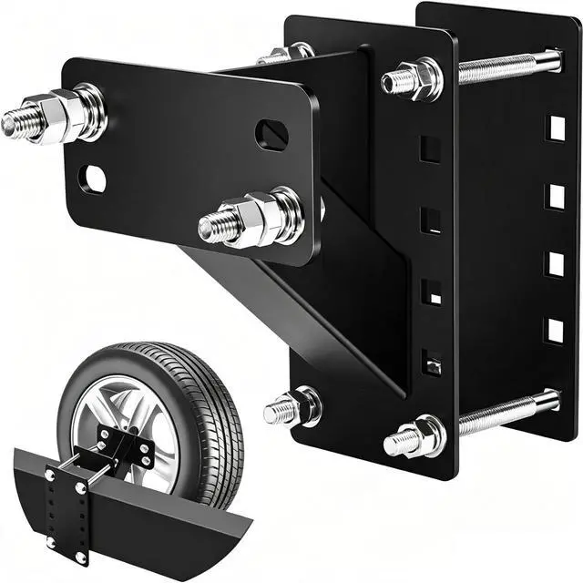 Main image of Trailer Spare Wheel Carrier, Heavy Duty Car Spare Tire Mount Bracket, Universal Rustproof Trailer Tire Holder, No Lock Design Vehicle Trailer Replacement Accessories