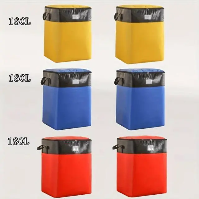 Main image of 6 Pcs 180L Oversized Clothing Storage Bag Set, Reinforced Handle Zipper Storage Bins, Foldable Closet Organizer for Quilts, Blankets, Down Jackets