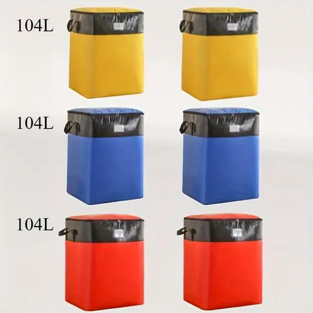 Main image of 6Pack 104L Large Clothes Storage Bags, HeavyDuty Zipper Quilt Storage Organizer with Handle & Label Window, Foldable Storage Sacks for Bedding, Comforters, Seasonal Clothing