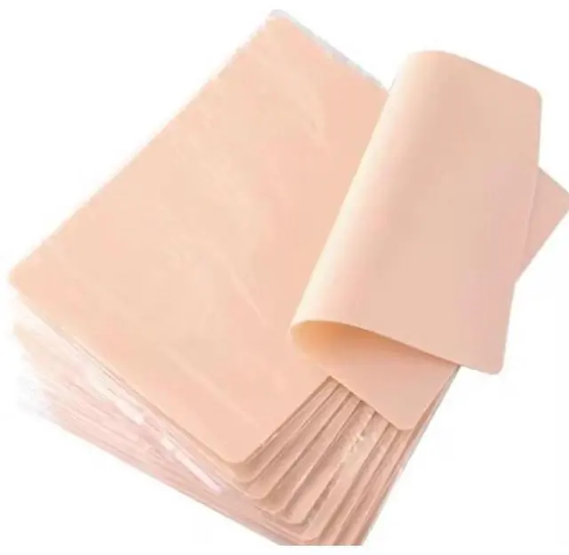 Main image of Blank Tattoo Practice Skin Sheets 30 Pcs, 1mm Thickness Artificial Fake Skin, Tattoo Training Supplies for Beginners & Tattoo Artists