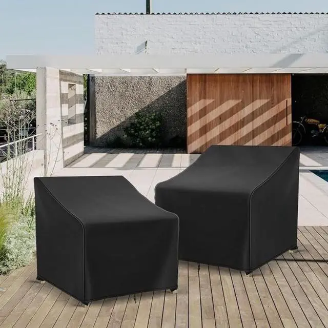 Main image of HeavyDuty 2Pack Patio Ottoman Side Table Cover, AllWeather Resistant Square Outdoor Footstool Protective Cover for Courtyard Lawn Furniture