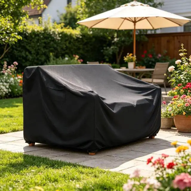 Main image of Outdoor Bench Cover, HeavyDuty Oxford Fabric Waterproof UVResistant Patio Garden Bench Furniture Protector