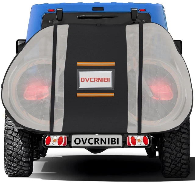 Main image of AllWeather Hitch Bike Cover, Dustproof Windproof Bicycle Protective Cover with Tail Light Visible Mesh and Reflective Strips